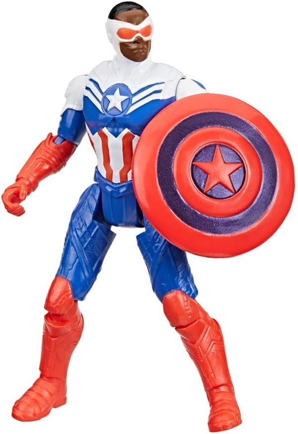 AVENGERS Marvel VenomVersus Epic World of Action Anti-Venom Captain America Figure & Shield Accessory, 4-Inch (10 cm) Super Hero Toys for Kids Ages 4+