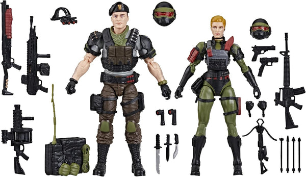 G.I. Joe Classified Series #138, Night Force Vincent R. Falcon Falcone & Quarrel, 6 Inch Action Figures