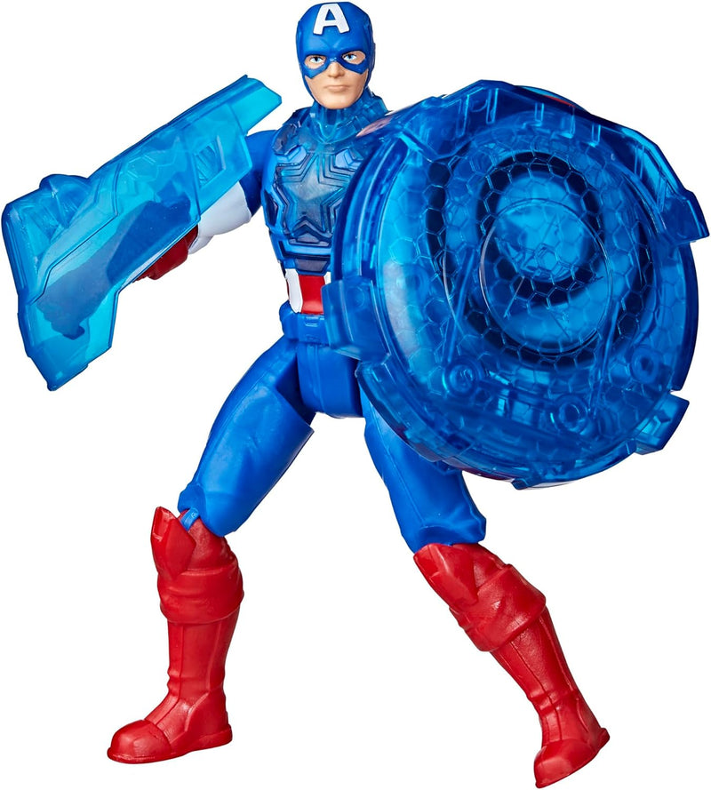Marvel Avengers Epic World of Action Captain America Shield-Shot Cycle, 4-Inch (10 cm) Figure & Toy Motorcycle Playset, Super Hero Toys for Kids, 4+