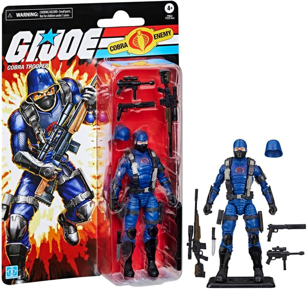 G.I. Joe Classified Series Retro Cardback Cobra Trooper, Collectible 6 Inch Action Figure with 9 Accessories