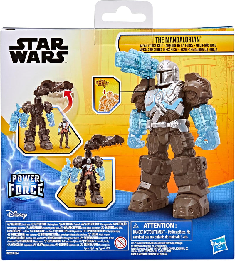 STAR WARS Epic World of Action The Mandalorian Mech Force Suit, 6.5-Inch Mech Suit & 4-Inch Action Figure, Toys for Boys & Girls Ages 4+
