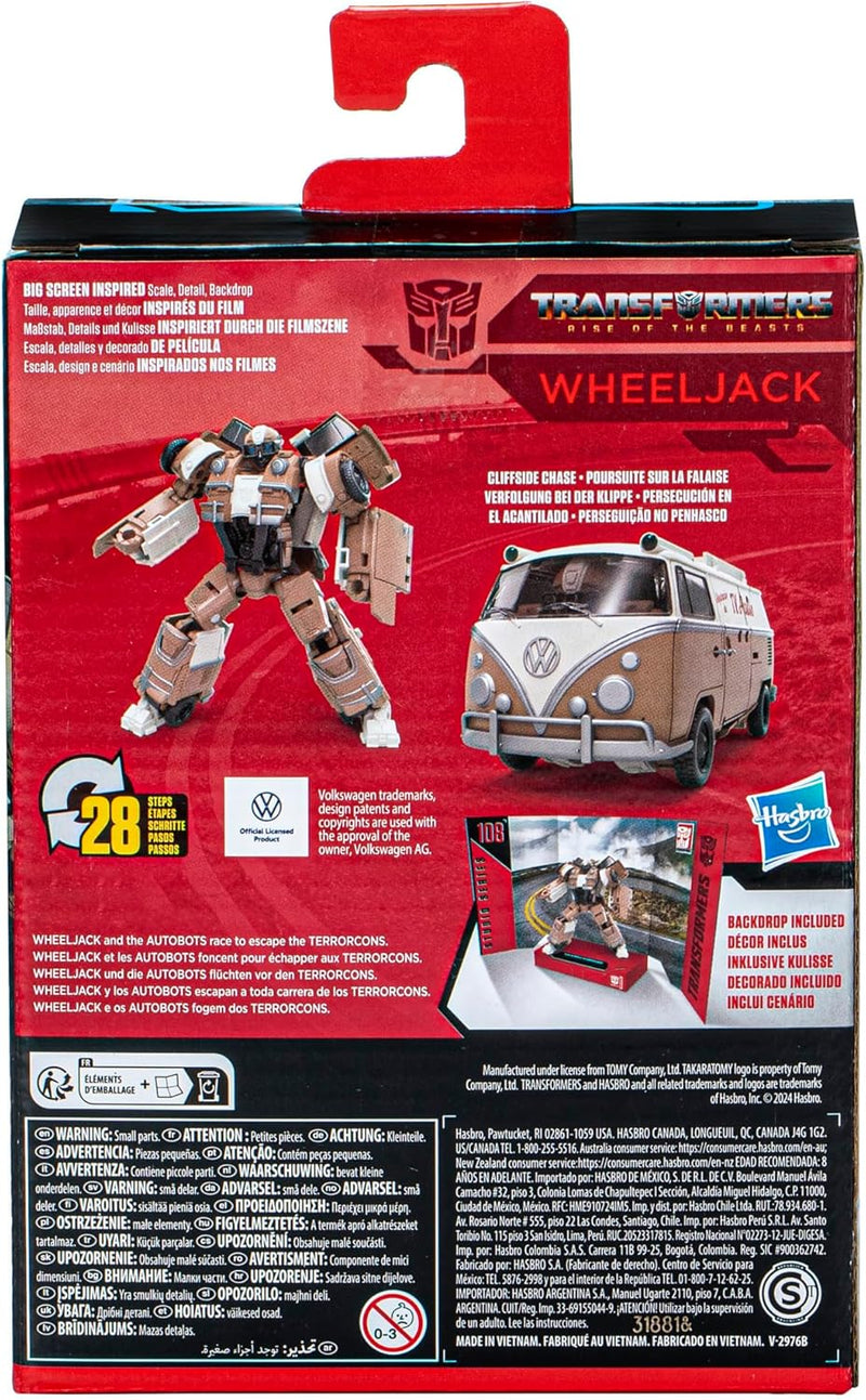 Transformers Toys Studio Series Deluxe Rise of The Beasts 108 Wheeljack, 4.5-inch Converting Action Figure, 8+