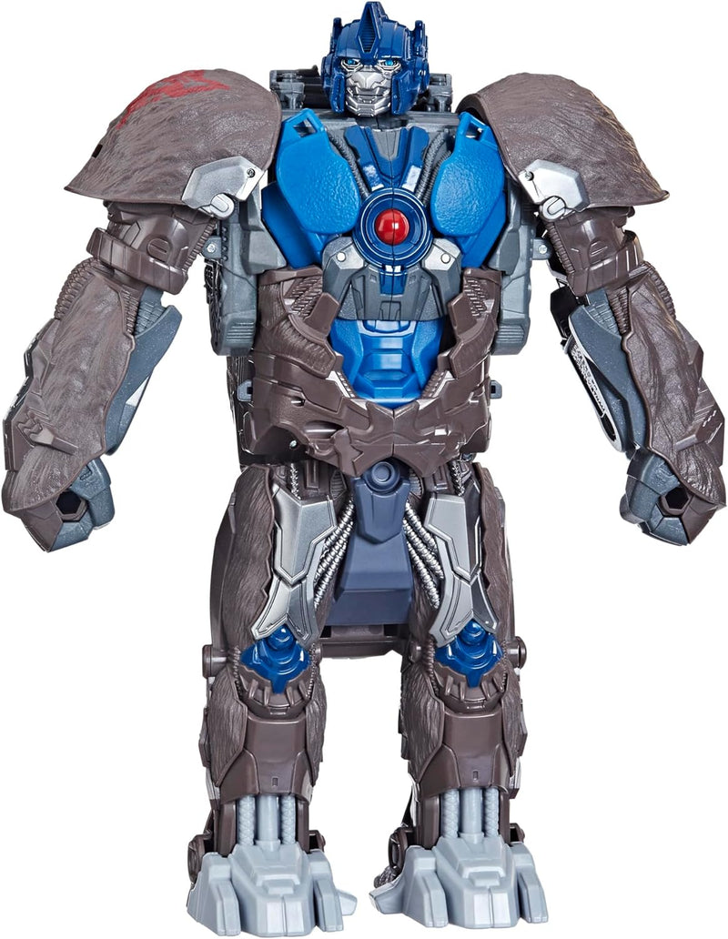 Transformers Toy Rise of The Beasts Movie, Smash Changer Optimus Primal Converting Action Figure for Ages 6 and Up, 9-Inch