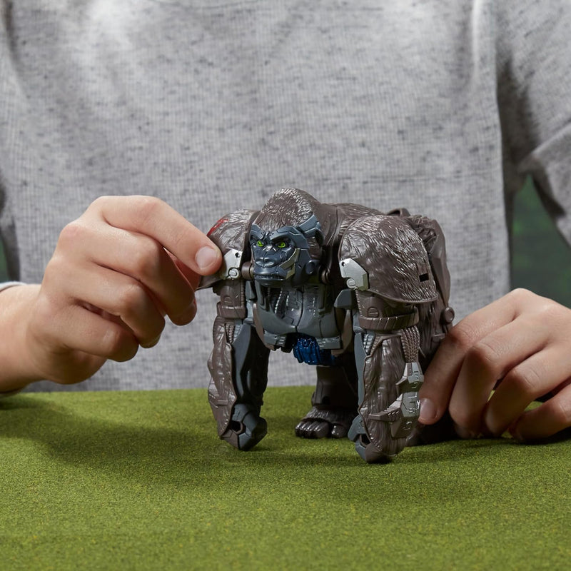 Transformers Toy Rise of The Beasts Movie, Smash Changer Optimus Primal Converting Action Figure for Ages 6 and Up, 9-Inch