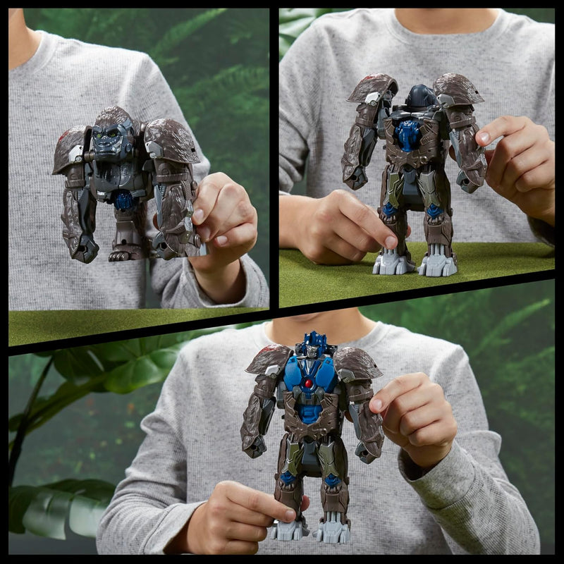 Transformers Toy Rise of The Beasts Movie, Smash Changer Optimus Primal Converting Action Figure for Ages 6 and Up, 9-Inch
